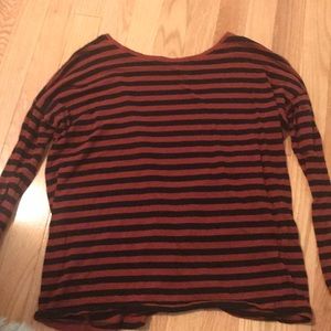 Striped long sleeve top